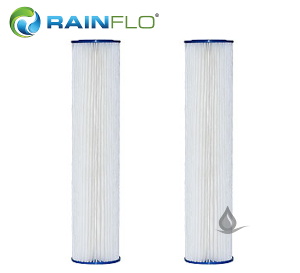 RainFlo Basic, 20 inch Double, 20 Micron and 5 Micron Pleated Filter Cartridges