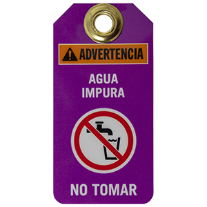 Recycled/Reclaimed Water ID Tag (Purple - Bilingual)
