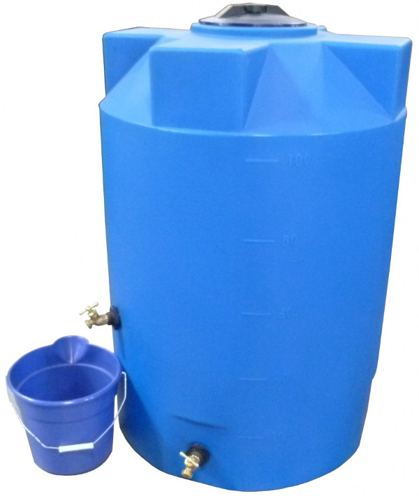100 Gallon Bushman (Formerly Poly-Mart) Emergency Water Storage Tank -  Rainwater Collection and Stormwater Management